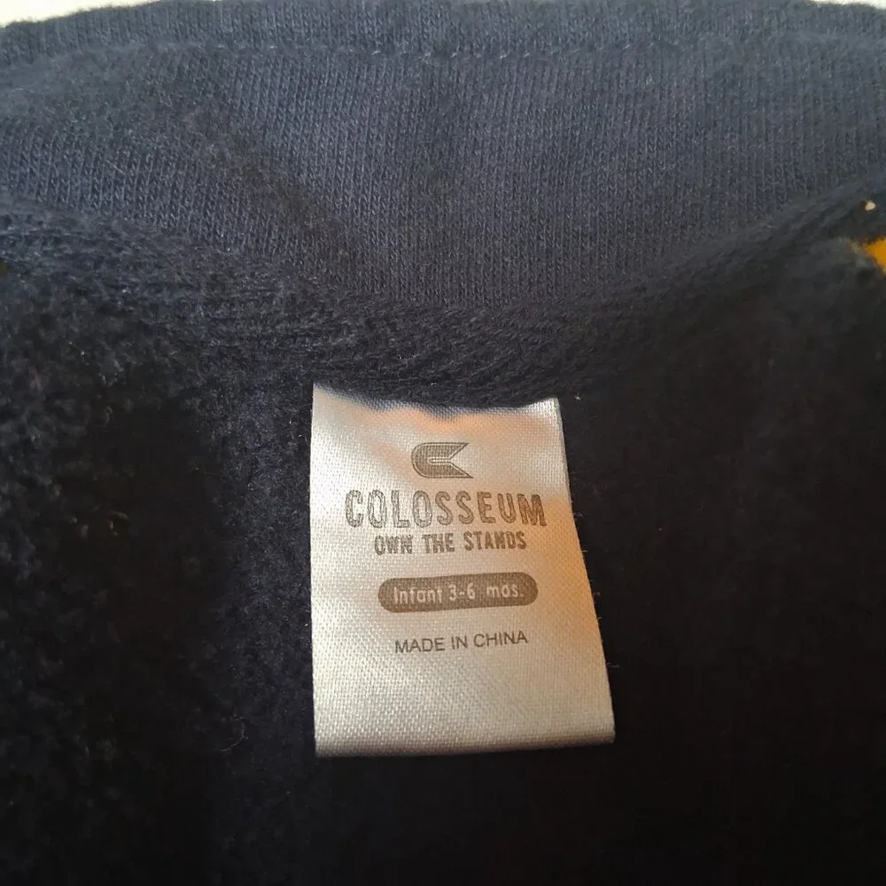 WVU Mountaineers Sweatshirt Baby 3-6 Mos Zip Up West Virginia University Sports - Picture 6 of 16